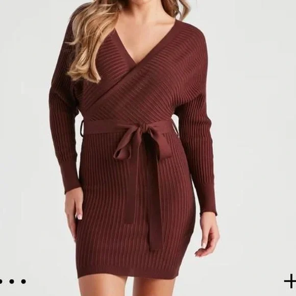 Windsor Dresses | Windsor Long Sleeve Ribbed Dress | Color: Brown | Size: S | Loreiinna's Closet Windsor Dresses | Windsor Long Sleeve Ribbed Dress | Color: Brown | Size: S | Loreiinna's Closet
